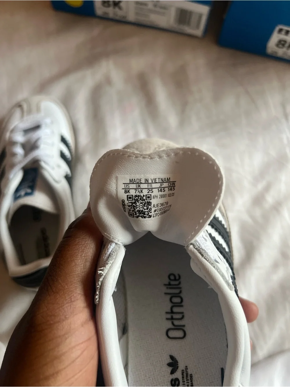 adidas Kids Samba OG Sneakers in Black & White